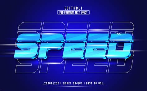 Premium Psd Speed D Editable Text Effect Style Psd With Premium