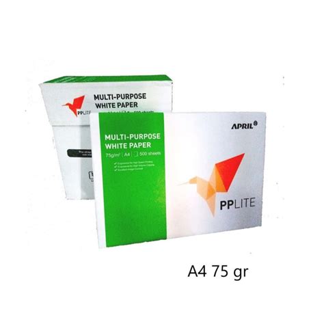 Jual KERTAS HVS A4 PPLITE 75 GR KERTAS PRINT FOTOCOPPY PAPER LITE 75