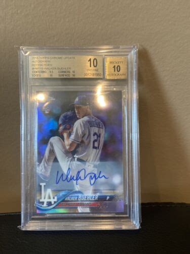 Walker Buehler Topps Chrome Update Refractor Auto Bgs Pristine