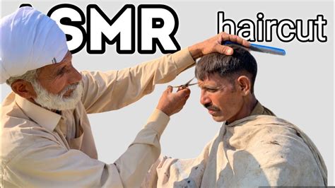 Asmr Fast Hair Cutting Shaving With Old Barber Youtube