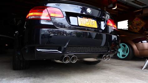 E92 BMW M3 Eisenmann Race Exhaust Cold Start YouTube