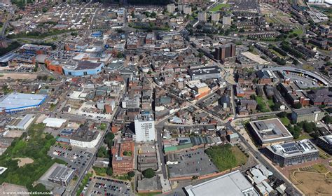 Hanley Town Centre Stoke On Trent From The Air Aerial Photographs Of