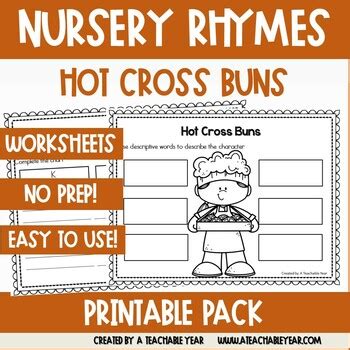 Hot Cross Buns Nursery Rhymes Activities And Worksheets By A Teachable Year