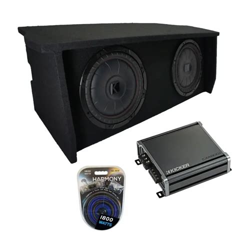 Compatible With 2007 UP Jeep Wrangler 2 Door Dual 12 Enclosure Kicker