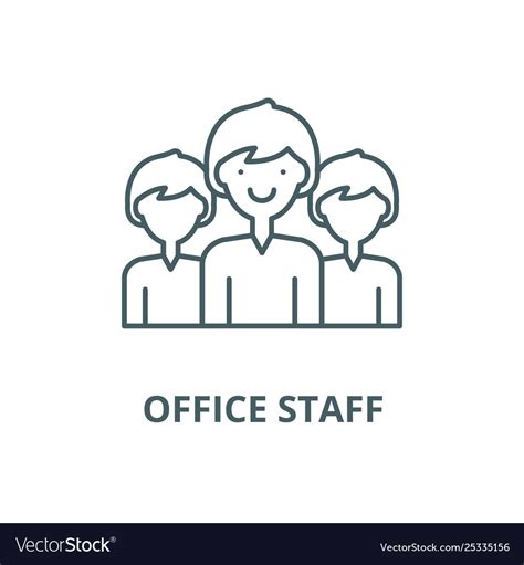 Office staff line icon linear concept Royalty Free Vector