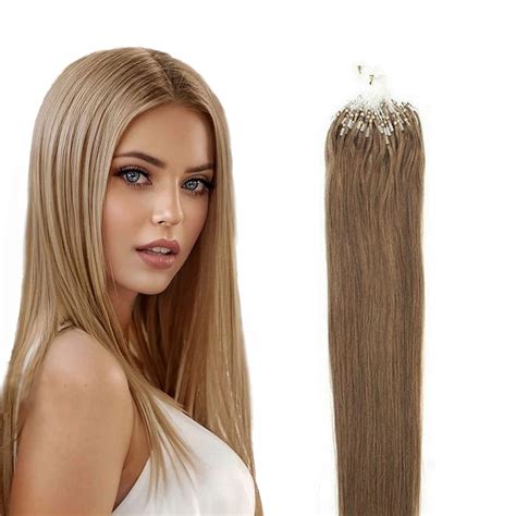 Micro Loop Hair Extensions Golden Brown Buy Micro Loop Hair