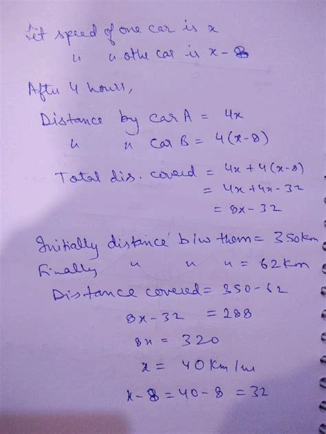 Distance Between Two Places A And B Is Mathrm Km