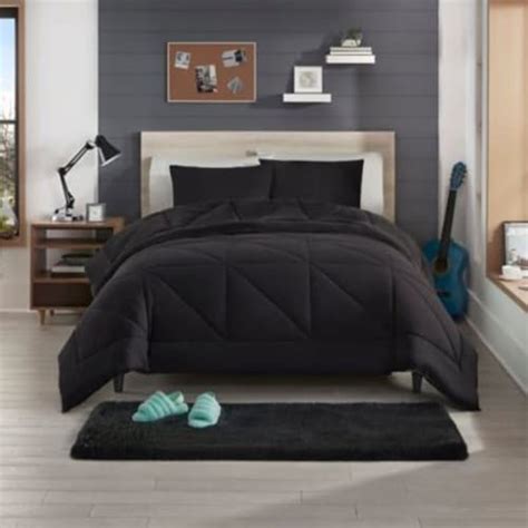 Ugg® Corey 2 Piece Reversible Twintwin Xl Comforter Set In Off Black