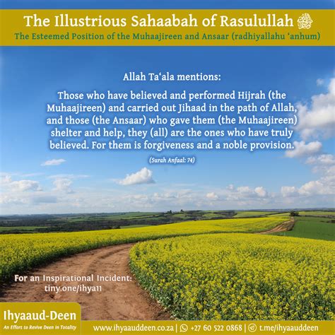 A Sahaabis Love For Hazrat Rasulullah Sallallahu ‘alaihi Wasallam Ihyaaud Deen