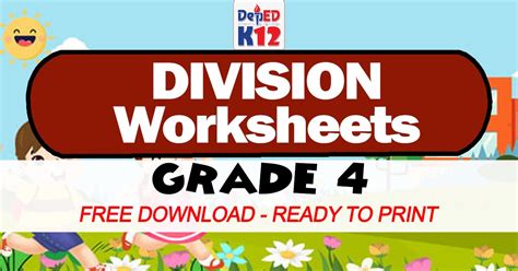 Division Worksheets Grade 4 Worksheets Library