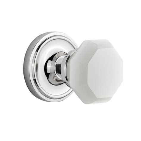 Nostalgic Warehouse White Milk Glass Waldorf Interior Mortise Door Knob