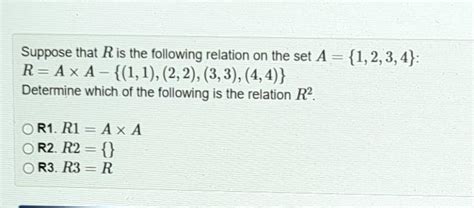 Solved Suppose that \\( R \\) is the following relation on | Chegg.com