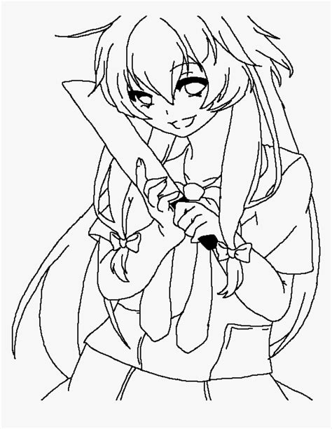 Clipart Stock Yandere Drawing Line Art Hd Png Download Transparent