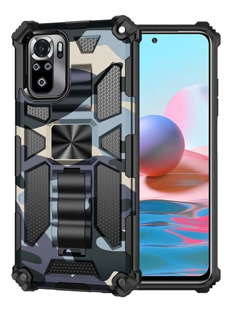 Funda Uso Rudo Xiaomi Redmi Note 10 Mica Vidrio Templado 9h Mercado