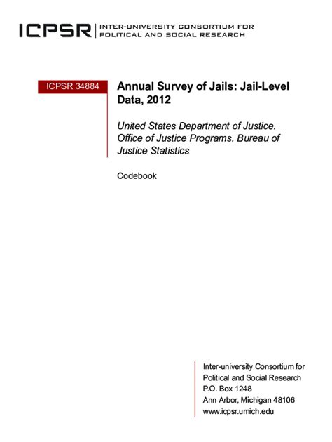 Fillable Online Annual Survey Of Jails Codebook Rendered By