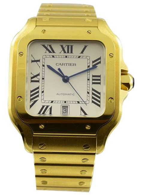 WGSA0029 Cartier Santos Square Yellow Gold | Essential Watches