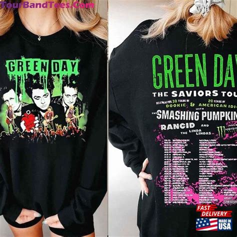 Green Day The Saviors 2024 Tour T Shirt Band Graphic Tee Concert Shirt