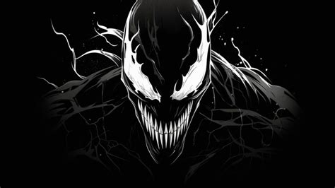 Venom Superheroes Dark Black Minimalism Minimalist Artist