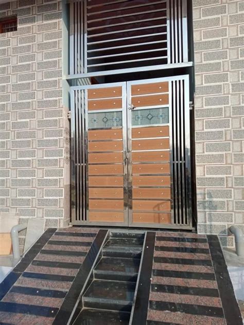 Simple 304 Grade Stainless Steel Main Gate For Used For Security