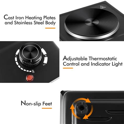 Snapklik Cusimax Hot Plate Single Burner Electric Cooktop W