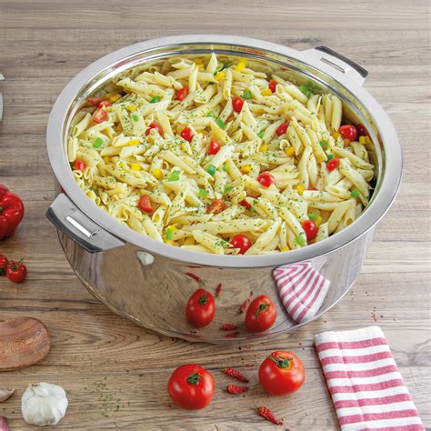 SQ Professional 9483 Jumbo Contour Stainless Steel Hot Pot Set 3pc 10 15 20L