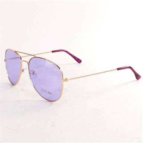 Purple Aviator Sunglasses Vintage Etsy