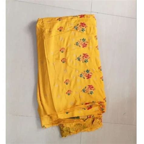 Procion Print Yellow Printed Rayon Fabric Floral At Rs 60 Meter In Bhopal