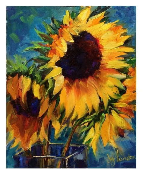 Sunflowers In Vase Oil Painting Sunflower