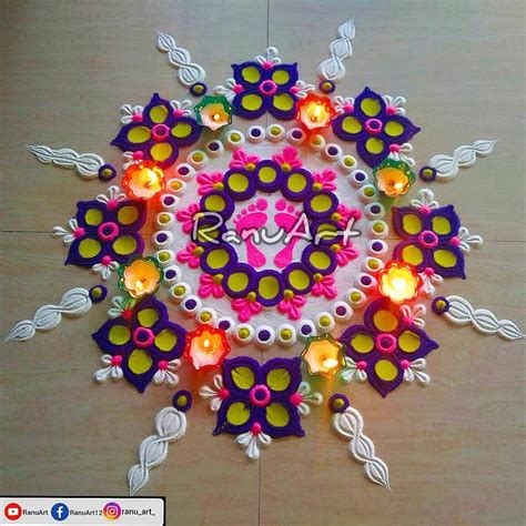 Beautiful Laxmi Padam New Latest Rangoli Design 😍🤩 Best Rangoli