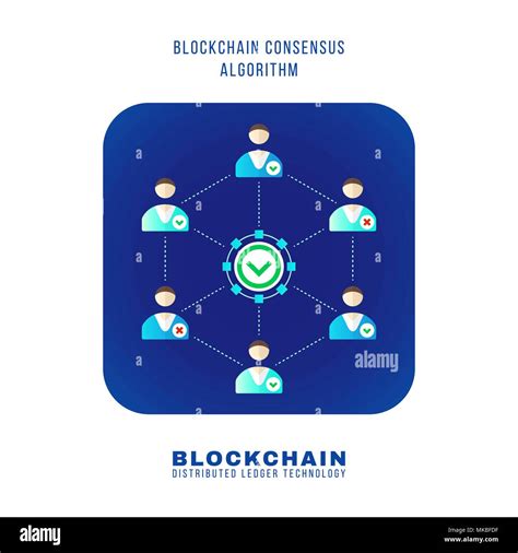 Vector Colorful Flat Design Blockchain Consensus Algorithm Principle Explain Scheme Illustration