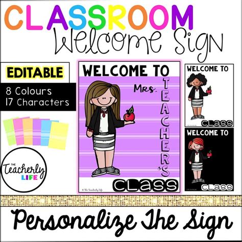 Classroom Welcome Sign *EDITABLE* | Classroom welcome, Classroom, Teachers