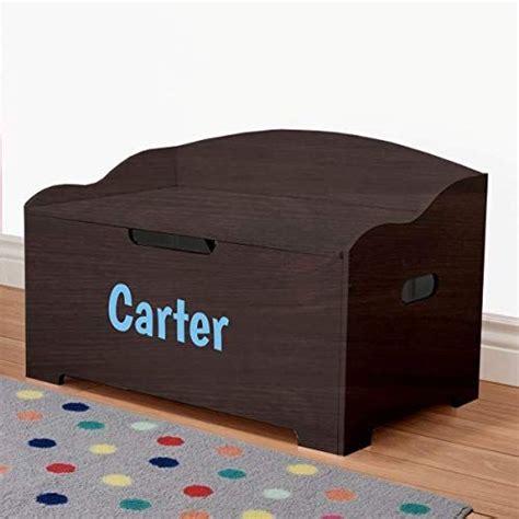 Personalized Dibsies Modern Expressions Toy Box Espresso Signature