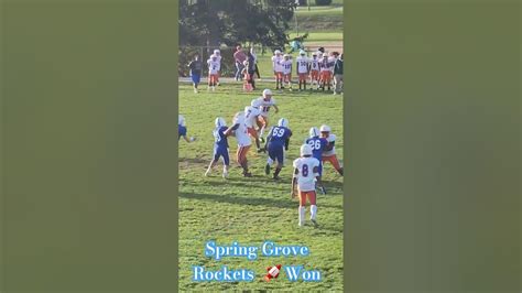 Spring Grove Rockets Football Won The Game Youtube