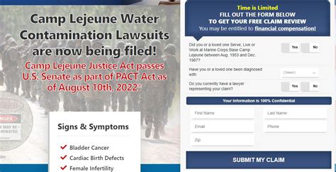 Camp Lejeune Toxic Water Lawsuit Water Contamination Dates