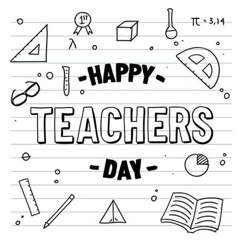 Teachers Day Clipart Black And White