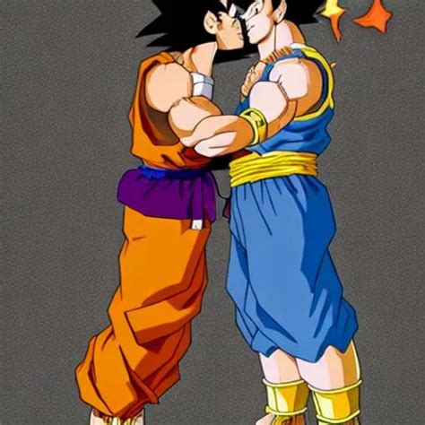 Goku And Hercule Kissing Openart