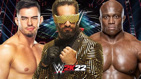 SETH ROLLINS Vs BOBBY LASHLEY Vs AUSTIN THEORY WWE 2K22 YouTube