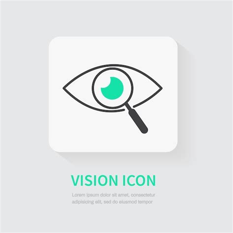 Icono de visión concepto de crecimiento de la empresa icono plano para