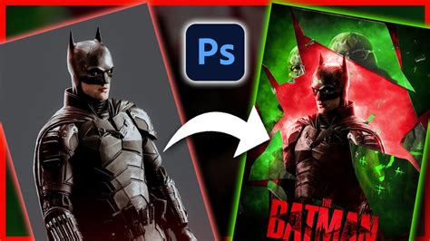 The Batman Photoshop Poster Photoshop Tutorialspeed Art Youtube