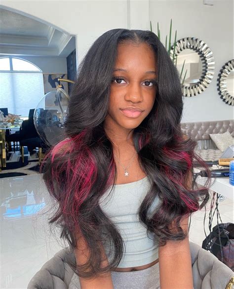 Frontal Wigs Lace Frontal Wig Middle Part Sew In Quick Weave Black