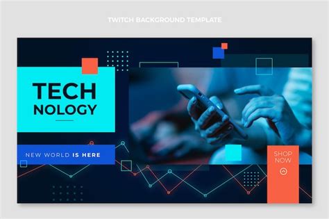 Free Vector | Minimal technology twitch background