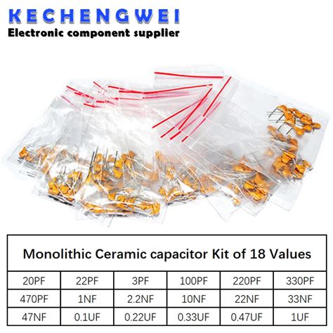 Condensador Cer Mico Monol Tico Kit Surtido De 18 Valores X 10 Piezas