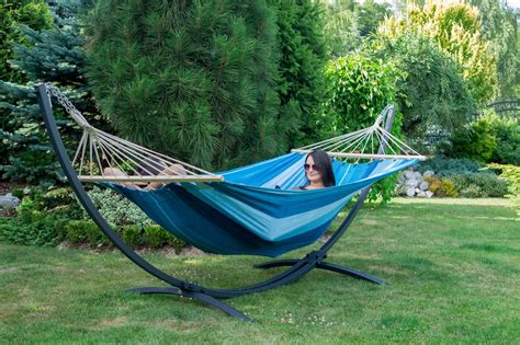 Potenza Outdoor Hammock With Frame For 2 People Cotton Rod Etsy