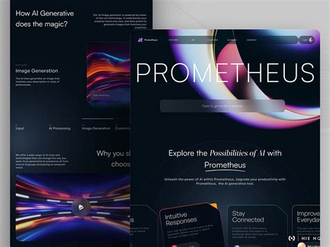 Prometheus - AI Service Landing Page Website by Nishant Thakur for HQ ...