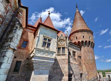 Corvin Castle Interior, Romania Stock Image - Image of brown, fortress ...