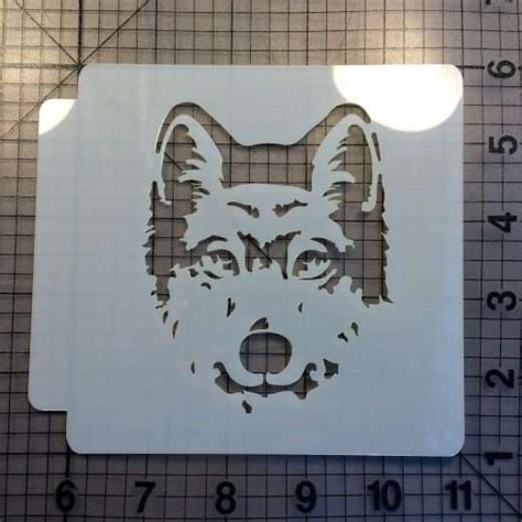 Wolf Face 783-091 Stencil | JB Cookie Cutters