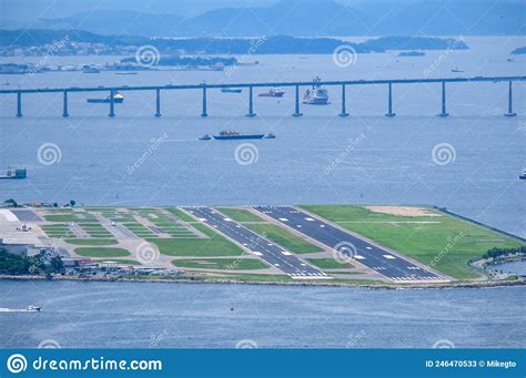 Santos Dumont Airport In Rio De Janeiro Airplane Taking Off In The