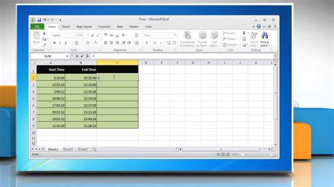 How To Subtract Time In Excel Youtube