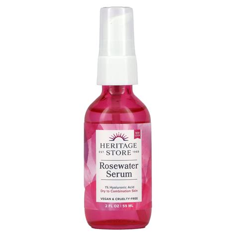 Heritage Store Rosewater Serum With 1 Ha Dry To Combination Skin 2