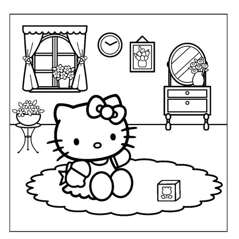 Pin By Pris Perry On Hello Kitty Hello Kitty Coloring Hello Kitty Colouring Pages Hello